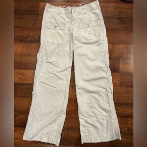 Y2K American Eagle Vintage Khaki Pants Women’s Size 10 Low Rise Square Pockets